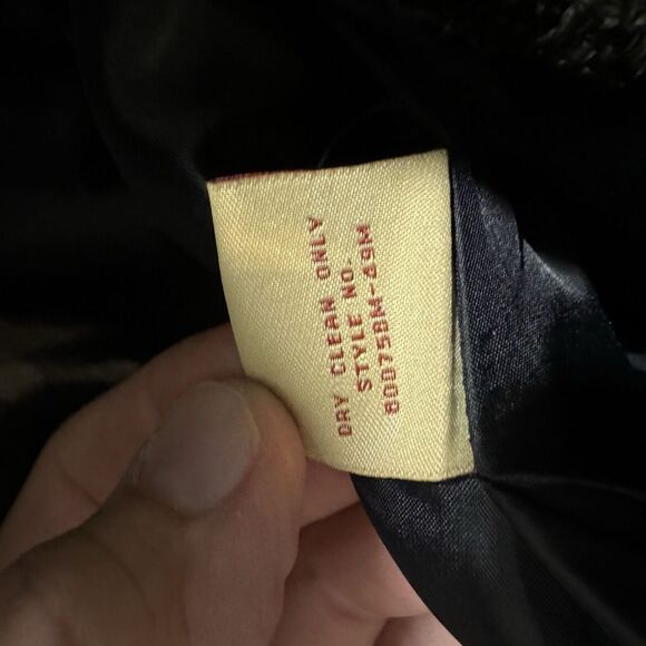 BKE Buckle Peacoat Jacket Womens Medium Black‎ White Houndstooth Double Breasted - Picture 4 of 11